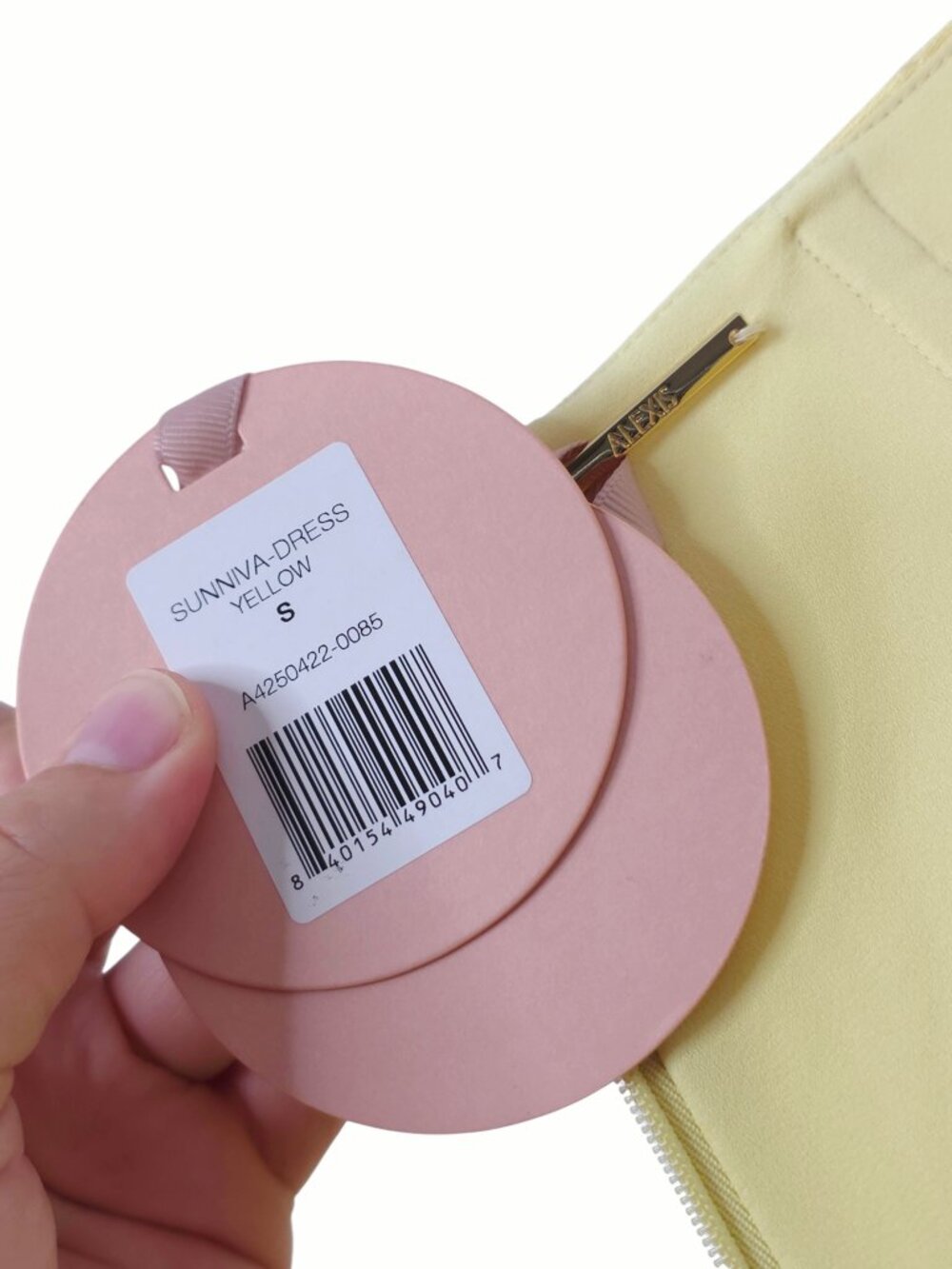 Alexis Sunniva Dress Yellow Pleated Strapless Plissé Maxi Gown NWT Size S - Picture 4 of 12